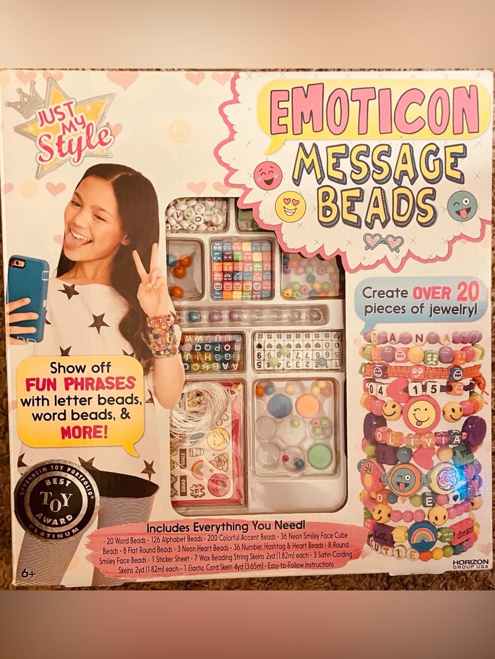 Emoticon Message Beads Jewelry Kit - Multicolor by Just My Style